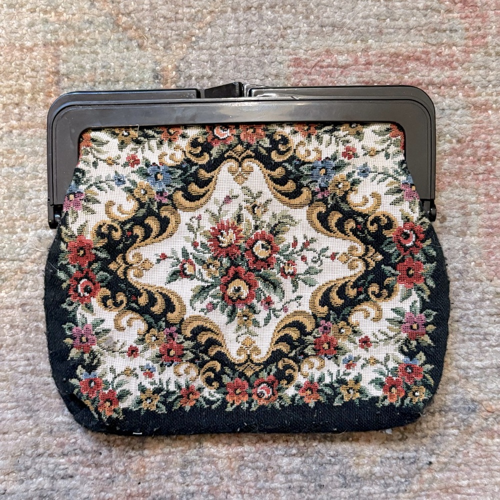 Vintage Needlepoint Clutch